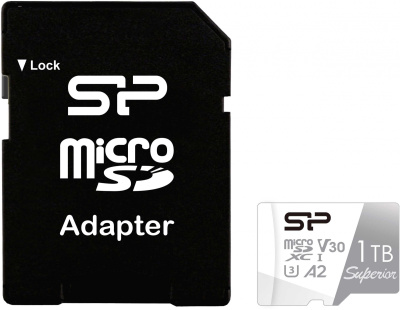 Флеш карта microSDXC Silicon Power 1TB SP001TBSTXDA2V20SP Superior + adapter
