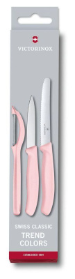 Набор ножей кухон. Victorinox Paring 2 Knife Set (6.7116.31L52) компл.:2предм. овощеч. розовый карт.коробка