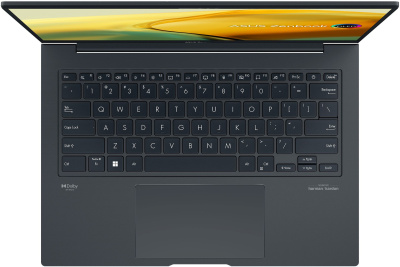 Ноутбук Asus Zenbook 14X OLED UX3404VA-M9287W Core i7 13700H 16Gb SSD1Tb Intel Iris Xe graphics 14.5" OLED 2.8K (2880x1800) Windows 11 Home grey WiFi BT Cam Bag (90NB1081-M00H90)