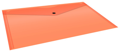 Конверт на кнопке Бюрократ Double Neon DNEPK804A5OR A5 гориз. пластик 0.15мм оранжевый