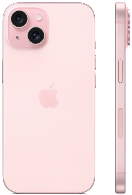 Смартфон Apple A3092 iPhone 15 128Gb розовый моноблок 3G 4G 6.1" iOS 17 802.11 a/b/g/n/ac/ax NFC GPS