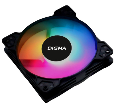 Вентилятор Digma DFAN-FRGB1 120x120x25mm 3-pin 4-pin (Molex)23dB 125gr LED Ret