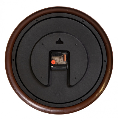 Часы настенные аналоговые Бюрократ WallC-R77P D35см коричневый (WALLC-R77P35/BROWN)
