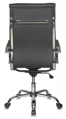 Кресло руководителя Бюрократ Ch-993 черный эко.кожа крестов. металл хром