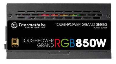 Блок питания Thermaltake ATX 850W Toughpower Grand RGB Sync 80+ gold 24pin APFC 140mm fan color LED 12xSATA Cab Manag RTL