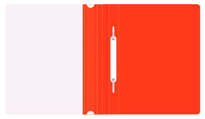 Папка-скоросшиватель Бюрократ Люкс -PSL20A5RED A5 прозрач.верх.лист пластик красный 0.14/0.18