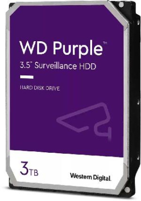Жесткий диск WD SATA-III 3Tb WD30PURZ Surveillance Purple (5400rpm) 64Mb 3.5"