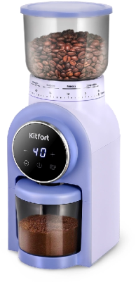 Кофемолка Kitfort КТ-7210 160Вт сист.помол.:жернова вместим.:275гр лавандовый