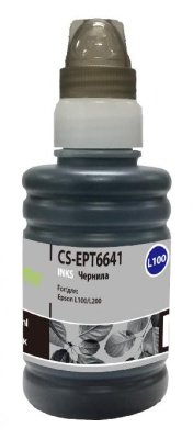 Чернила Cactus CS-EPT6641 T664 черный 100мл для Epson L100/L110/L120/L132/L200/L210/L222/L300/L312/L350/L355/L362/L366/L456/L550/L555/L566/L1300