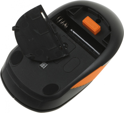 Мышь A4Tech Fstyler FG10S черный/оранжевый оптическая (2000dpi) silent беспроводная USB для ноутбука (4but)