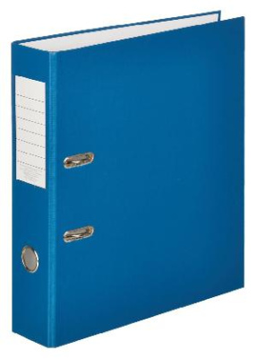 Папка-регистратор 1394489 A4 80мм ПВХ/бумага синий без. окант.