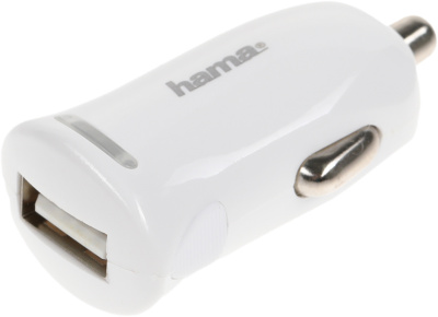 Автомобильное зар./устр. Hama H-183266 2.4A USB для Apple белый (00183266)