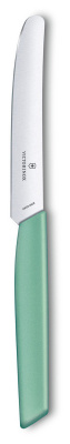 Нож кухонный Victorinox Swiss Modern (6.9006.1141) стальной столовый лезв.110мм прямая заточка мятный