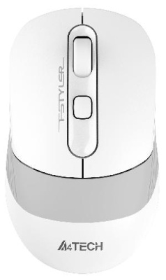 Мышь A4Tech Fstyler FB10C белый/серый оптическая (2400dpi) беспроводная BT/Radio USB (4but)