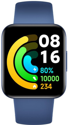 Смарт-часы Xiaomi Poco Watch BHR5723GL 1.6" AMOLED корп.синий рем.синий разм.брасл.:125-205мм