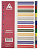 Разделитель индексный Бюрократ ID116 A4 пластик 12 индексов с бумажным оглавлением цветные разделы