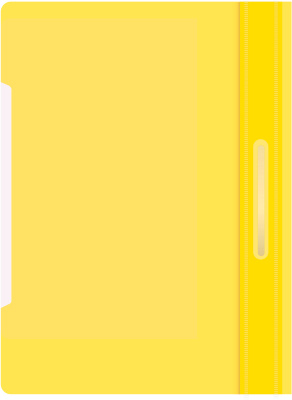Папка-скоросшиватель Бюрократ Economy -PSE20YEL A4 прозрач.верх.лист пластик желтый