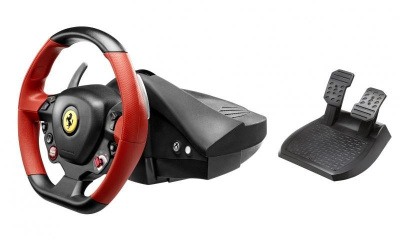 Руль ThrustMaster Ferarri 458 12кноп. (с педалями) черный/красный