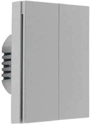 Умный выключатель Aqara H1 EU 2-хкл. без нейтрали серый (WS-EUK02GR)