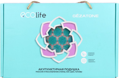 Массажная подушка Gezatone Ecolife бирюзовый (1301257G)