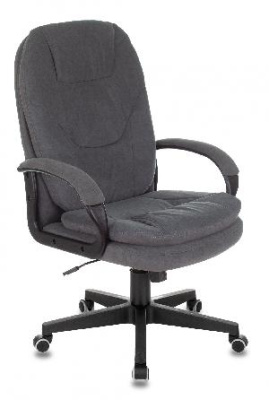 Кресло руководителя Бюрократ CH-868N Fabric серый Alfa 44 крестов. пластик
