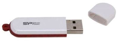 Флеш Диск Silicon Power 64Gb LuxMini 320 SP064GBUF2320V1W USB2.0 белый