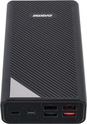 Мобильный аккумулятор Digma DGP-30000-4U 30000mAh QC4.0/PD3.0 22.5W 3A 4xUSB-A/USB-C черный (DGP-30000-4U-B)