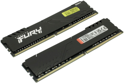 Память DDR4 2x32GB 2666MHz Kingston KF426C16BBK2/64 Fury Beast Black RTL Gaming PC4-21300 CL16 DIMM 288-pin 1.2В kit Intel dual rank с радиатором Ret