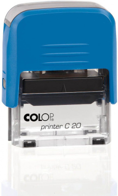 Текстовый штамп Colop Printer C20 пластик корп.:ассорти автоматический КОПИЯ ВЕРНА ПОДПИСЬ 1стр. оттис.:синий шир.:38мм выс.:14мм