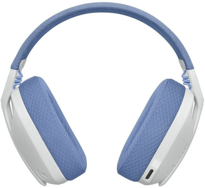 Наушники с микрофоном Logitech G435 Lightspeed синий/белый мониторные Radio оголовье (981-001076)