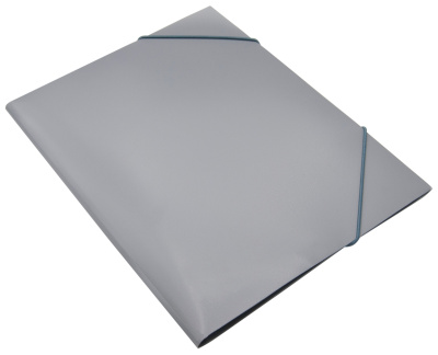 Папка на резинке Buro -PRB04GREY A4 пластик кор.15мм 0.5мм серый