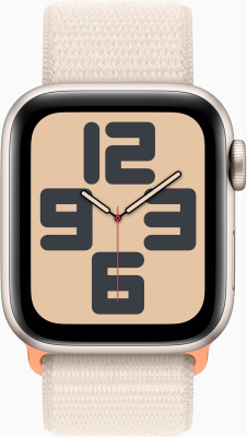 Смарт-часы Apple Watch SE 2023 A2722 40мм OLED корп.сияющая звезда Sport Loop рем.сияющая звезда разм.брасл.:130-200мм (MR9W3LL/A)
