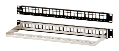 Патч-панель наборная Hyperline PPBL3-19-24-SH-RM 19" 1U 24xRJ45 UTP