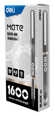 Ручка роллер Deli EQ416-BK черн. черн. линия 0.5мм