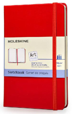 Блокнот для рисования Moleskine ART SKETCHBOOK ARTQP063R Large 130х210мм 104стр. твердая обложка красный