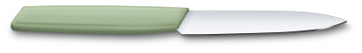 Нож кухонный Victorinox Swiss Modern (6.9006.1042) стальной универсальный лезв.100мм прямая заточка зеленый