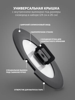 Набор посуды Polaris EasyKeep 9D 9 предметов (021653)