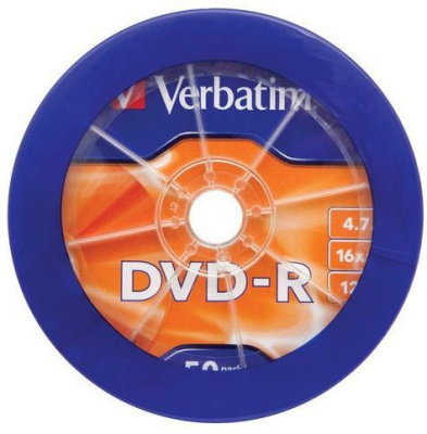Диск DVD-R Verbatim 4.7Gb 16x wagon wheel (50шт) (43731)