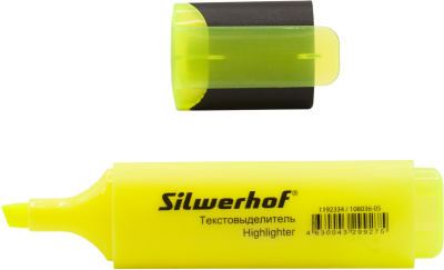 Текстовыделитель Silwerhof Blaze 108036-05 скошенный пиш. наконечник 1-5мм желтый картон