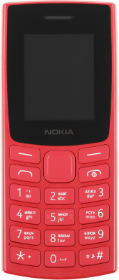 Мобильный телефон Nokia 106 (TA-1564) DS EAC 0.048 красный моноблок 3G 4G 1.8" 120x160 Series 30+ GSM900/1800 GSM1900