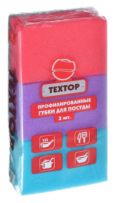 Губка Textop поролон (упак.:3шт) (T633)