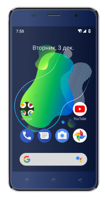 Смартфон Digma X1 3G Linx 16Gb 1Gb FM темно-синий моноблок 3G 2Sim 5" 720x1280 Android 8.1 8Mpix 802.11 b/g/n GPS GSM900/1800 GSM1900 TouchSc FM microSDHC max64Gb
