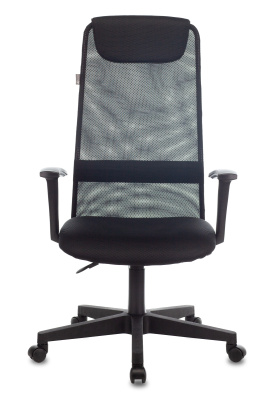 Кресло руководителя Бюрократ KB-8 черный TW-01 TW-11 сетка/ткань с подголов. крестов. пластик