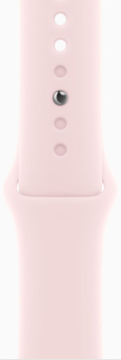 Смарт-часы Apple Watch Series 9 A2978 41мм OLED корп.розовый Sport Band рем.светло-розовый разм.брасл.:130-180мм (MR933ZP/A)