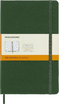 Блокнот Moleskine CLASSIC QP060K15 Large 130х210мм 240стр. линейка твердая обложка зеленый