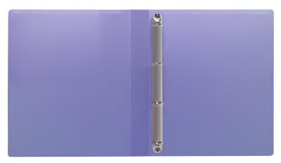 Папка панорама на 4-х кольцах Бюрократ Pastel PAST0740/4RVIO A4 пластик 0.7мм кор.40мм торц.карм с бум. встав фиолетовый