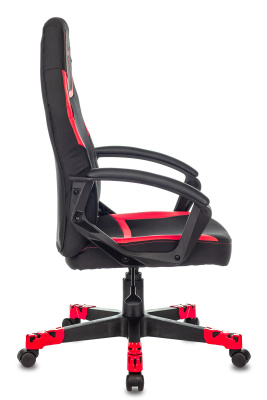 Кресло игровое Zombie 10 черный/красный ткань/эко.кожа крестов. пластик