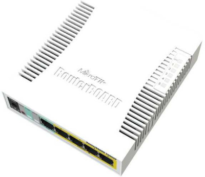 Коммутатор MikroTik RB260GSP CSS106-1G-4P-1S (L2) 5x1Гбит/с 1SFP 4PoE управляемый