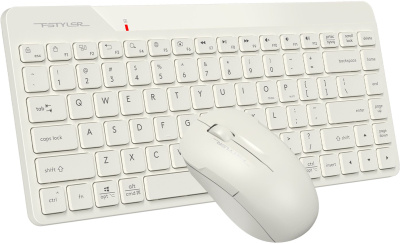 Клавиатура + мышь A4Tech Fstyler FG2200 Air клав:бежевый мышь:бежевый USB беспроводная slim (FG2200 AIR BEIGE)