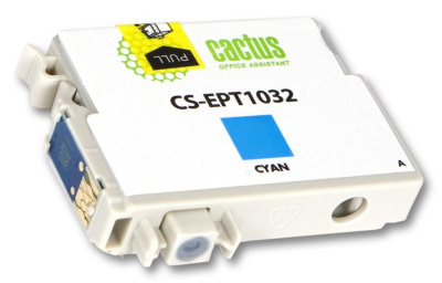 Картридж струйный Cactus CS-EPT1032 голубой (14мл) для Epson Stylus Office T1100/TX510/TX510fn/TX550/TX550w